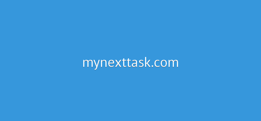 My Next Task - A Simple & Smart To-Do List & Task Manager Tool