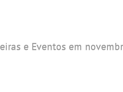 Feiras e Eventos em novembro