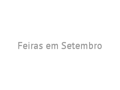 Feiras em Setembro
