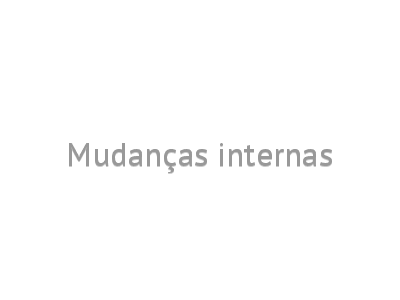 Mudanças internas